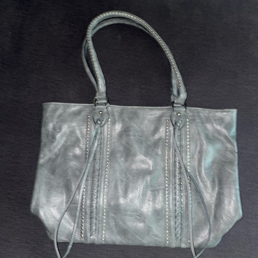 Distressed gray shoulder bag never worn!